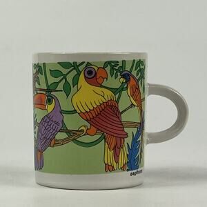 Parrot Bird Miniature Novelty Mug Cup Animal Ceramic Vintage Collectible Gift